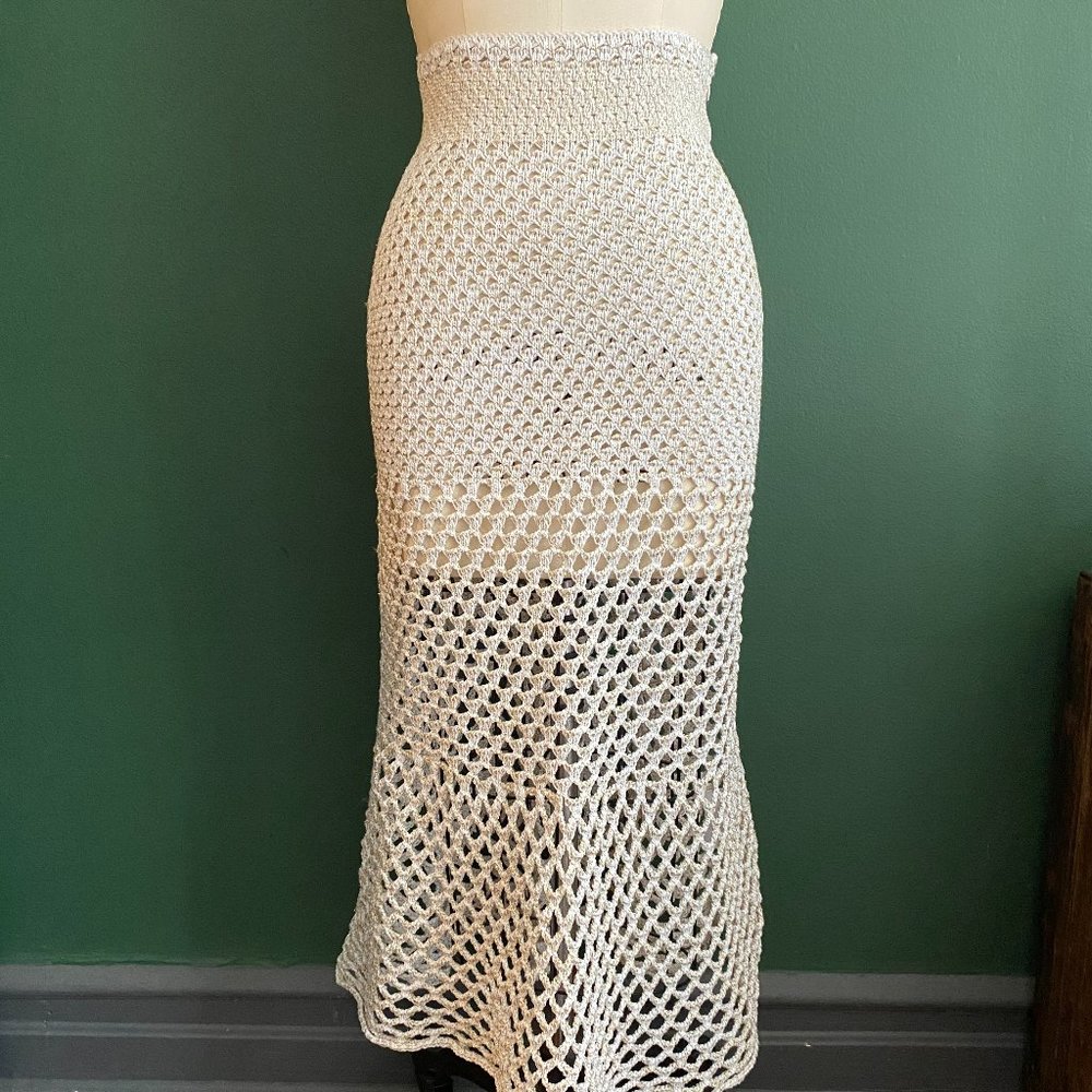 Proenza Schouler metallic mesh skirt